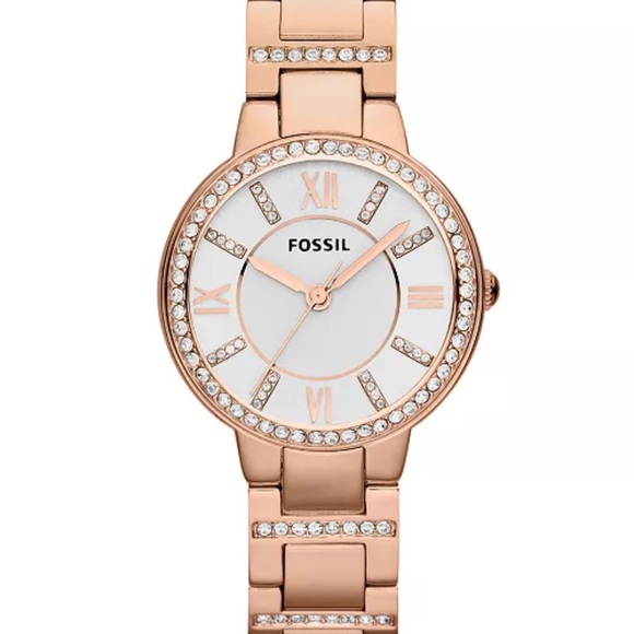 Fossil Virginia ES3284 Women's Rose Gold-Tone Stainless Steel Analog Watch - Picture 5 of 5
